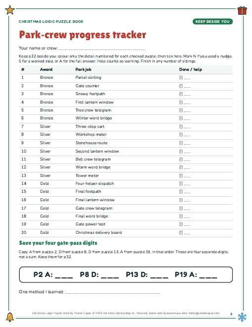 Actual printable page sample 1