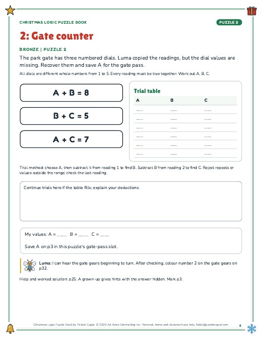 Actual printable page sample 2