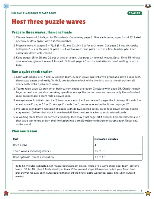 Actual printable page sample 1