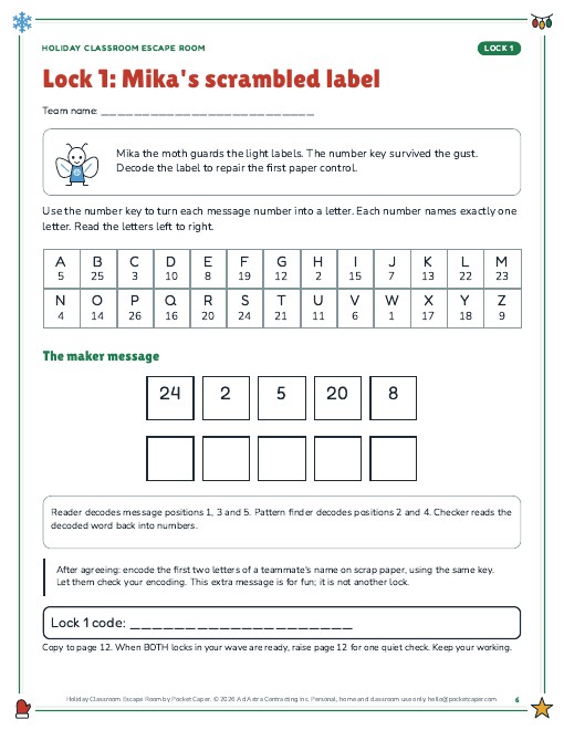 Actual printable page sample 2