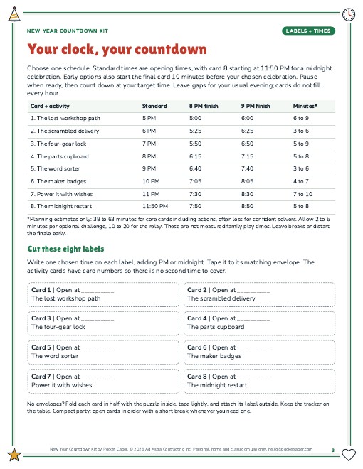 Actual printable page sample 1