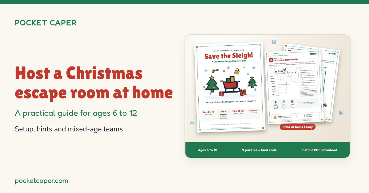 How to run a Christmas escape room at home for kids