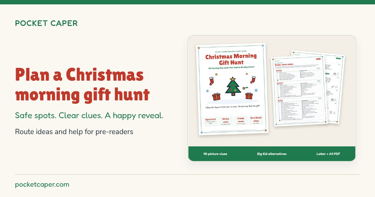 Christmas morning gift hunt ideas you can use at home